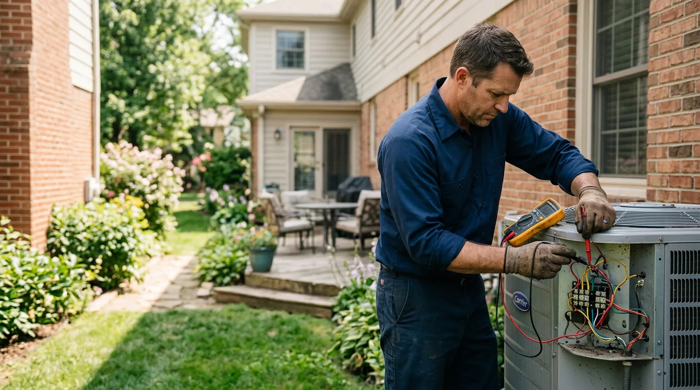 HVAC technician working near Broaddus, TX